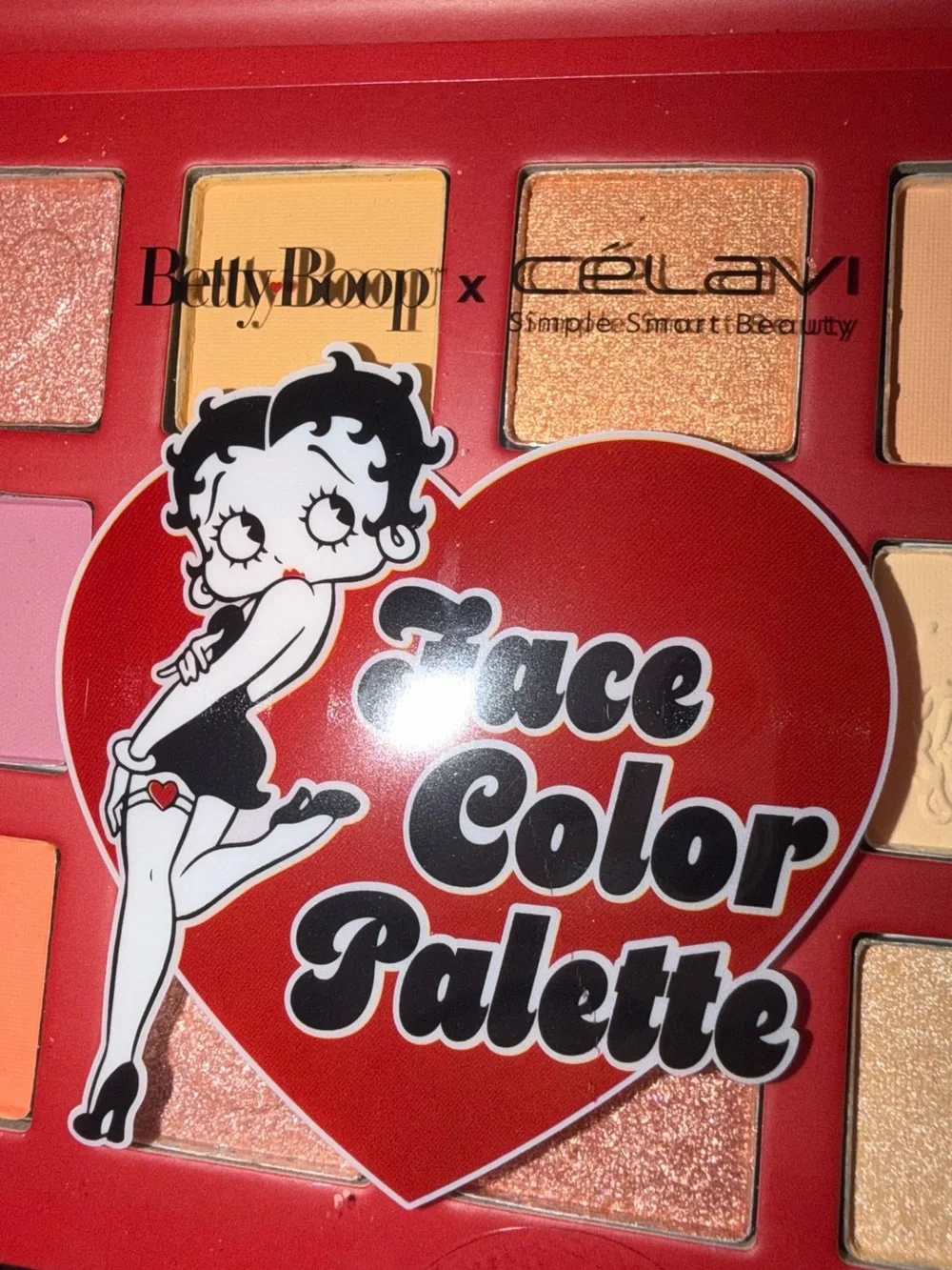 Betty Boop x Celavi Face Color Palette - 18 Bold Shades
